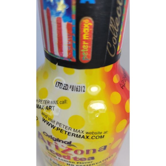 1998 Peter Max Arizona Ice Tea collectible bottle, Opened - Picture 5 of 8